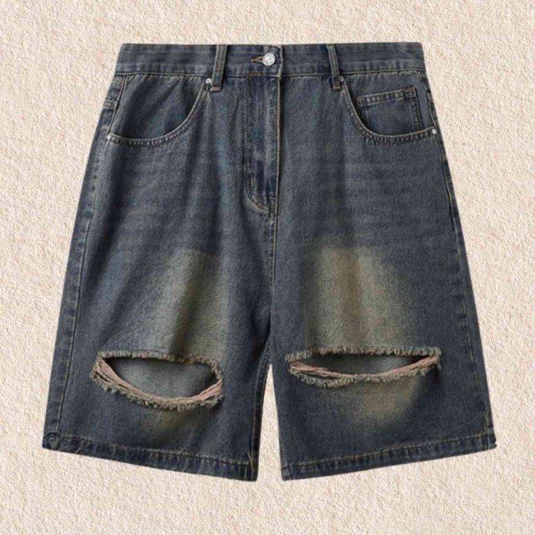 Retro Washed Ripped Jorts