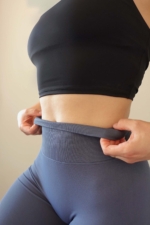 Sculpting High-waist Midnight-Blue Training Tights