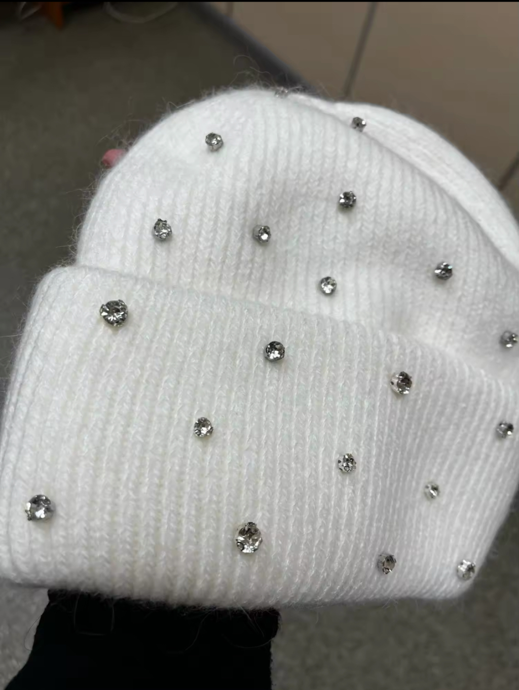 Dior rhinestone beanie