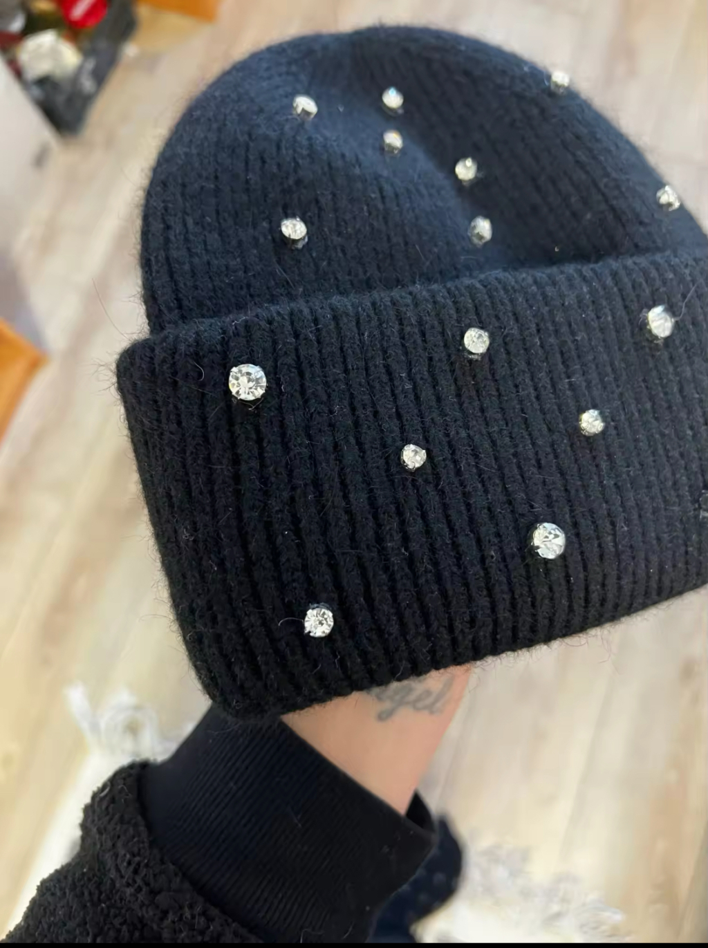 Dior rhinestone beanie - Image 4