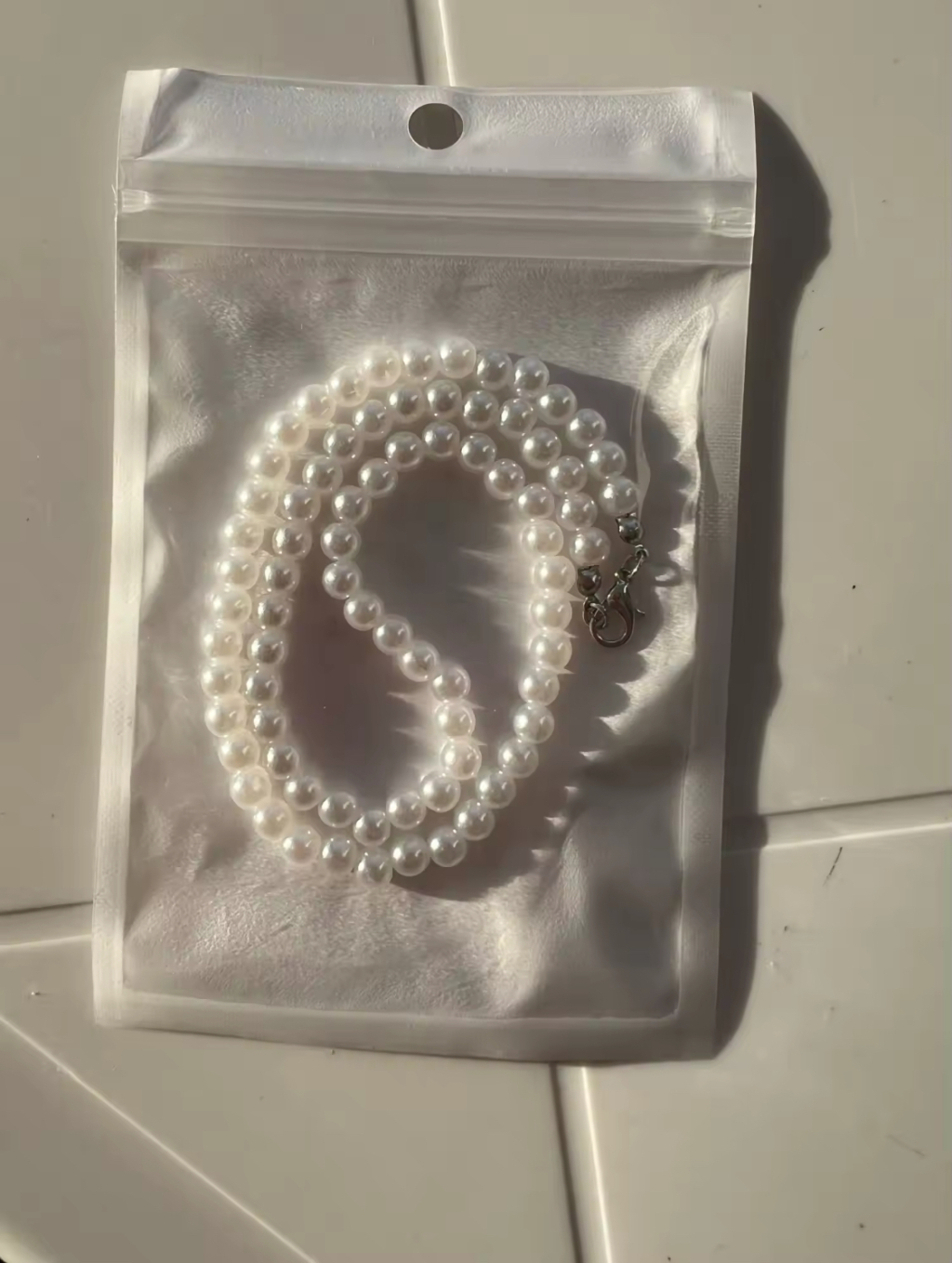 Pearl beaded necklace