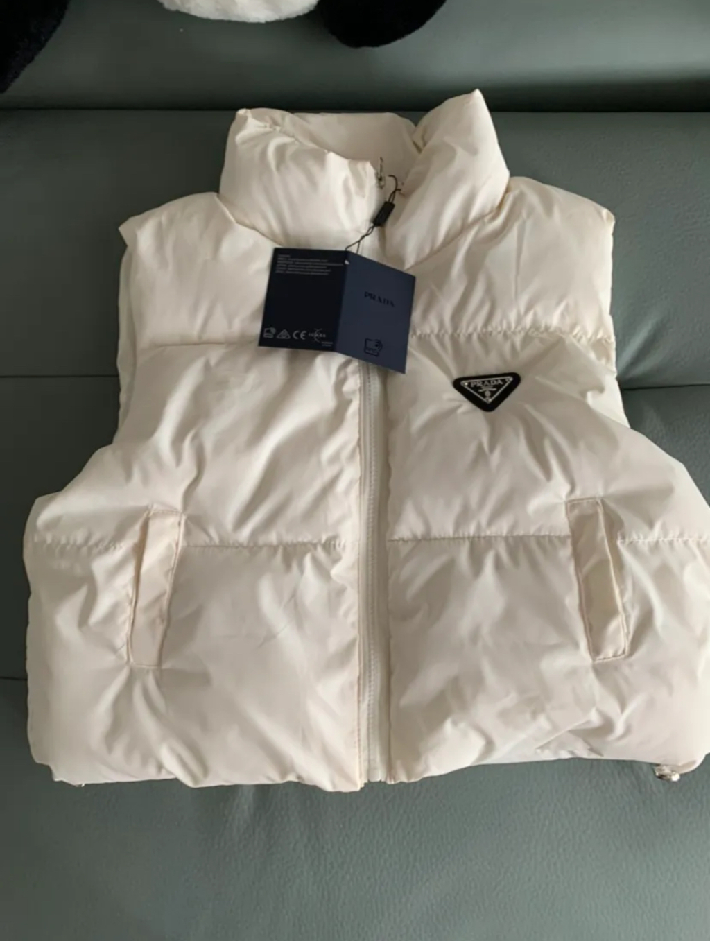 PRADA womans crop puffer jacket